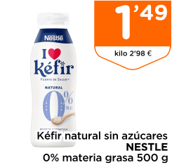 K?fir natural sin az?cares NESTLE 0% materia grasa 500 g
