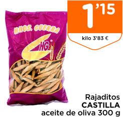 Rajaditos CASTILLA aceite de oliva 300 g