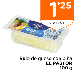 Rulo de queso con pi?a EL PASTOR 100 g
