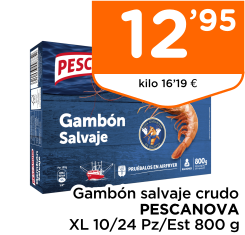 Gamb?n salvaje crudo PESCANOVA XL 10/24 Pz/Est 800 g