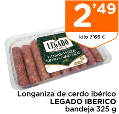 Longaniza de cerdo ib?rico LEGADO IBERICO bandeja 325 g