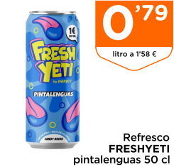 Refresco FRESHYETI pintalenguas 50 cl