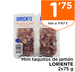 Mini taquitos de jam?n LORIENTE 2x75 g