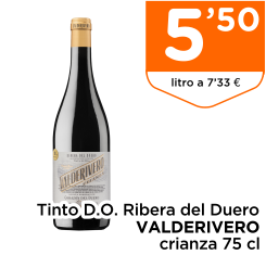 Tinto D.O. Ribera del Duero VALDERIVERO crianza 75 cl