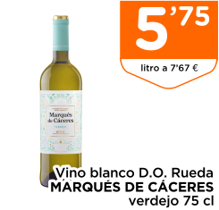 Vino blanco D.O. Rueda MARQU?S DE C?CERES verdejo 75 cl