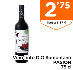 Vino tinto D.O.Somontano PASION 75 cl