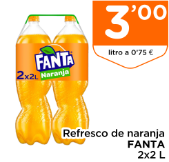 Refresco de naranja FANTA 2x2 L