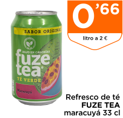 Refresco de t? FUZE TEA maracuy? 33 cl