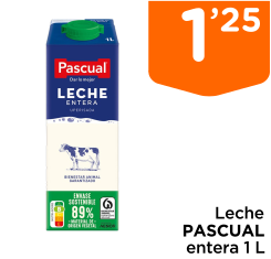 Leche PASCUAL entera 1 L