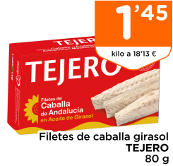 Filetes de caballa girasol TEJERO 80 g