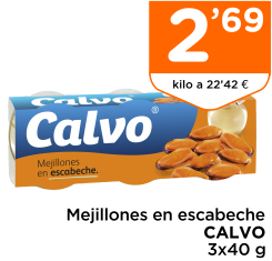 Mejillones en escabeche CALVO 3x40 g
