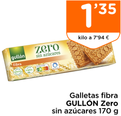 Galletas fibra GULL?N Zero sin az?cares 170 g