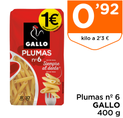 Plumas n? 6 GALLO 400 g