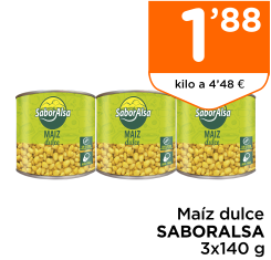 Ma?z dulce SABORALSA 3x140 g