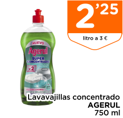 Lavavajillas concentrado AGERUL 750 ml