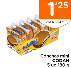 Conchas mini CODAN 5 ud 180 g