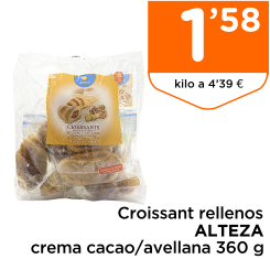 Croissant rellenos ALTEZA crema cacao/avellana 360 g