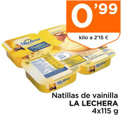 Natillas de vainilla LA LECHERA 4x115 g