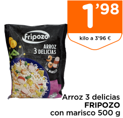 Arroz 3 delicias FRIPOZO con marisco 500 g