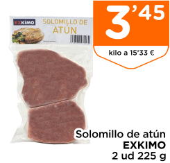 Solomillo de at?n natural EXKIMO 2 ud 225 g