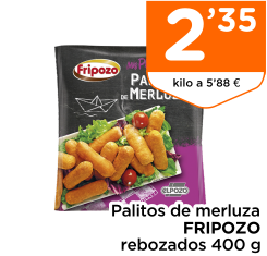 Palitos de merluza FRIPOZO rebozados 400 g