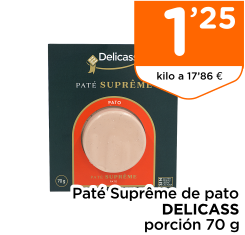 Pat? Supr?me de pato DELICASS porci?n 70 g