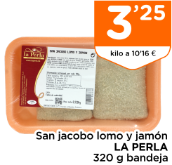 San jacobo lomo y jam?n LA PERLA 320 g bandeja