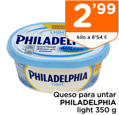 Queso para untar PHILADELPHIA light 350 g