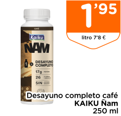 Desayuno completo caf? KAIKU ?am 250 ml