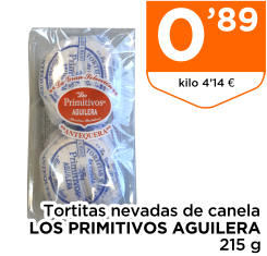 Tortitas nevadas de canela LOS PRIMITIVOS AGUILERA 215 g