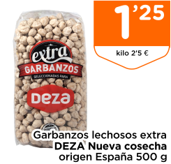 Garbanzos lechosos extra DEZA Nueva cosecha origen Espa?a 500 g