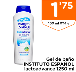 Gel de ba?o INSTITUTO ESPA?OL lactoadvance 1250 ml