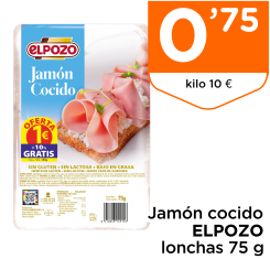 Jam?n cocido ELPOZO lonchas 75 g