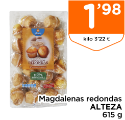 Magdalenas redondas ALTEZA 615 g