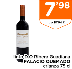 Iinto D.O Ribera Guadiana PALACIO QUEMADO crianza 75 cl