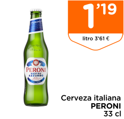 Cerveza italiana PERONI 33 cl