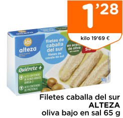 Filetes caballa del sur ALTEZA oliva bajo en sal 65 g