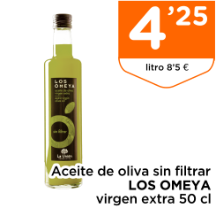 Aceite de oliva sin filtrar LOS OMEYA virgen extra 50 cl