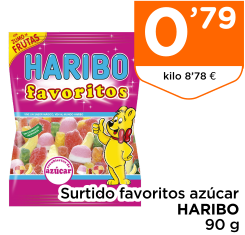 Surtido favoritos az?car HARIBO 90 g