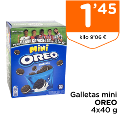Galletas mini OREO 4x40 g