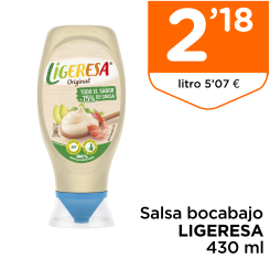 Salsa bocabajo LIGERESA 430 ml