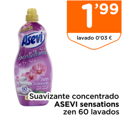 Suavizante concentrado ASEVI sensations zen 60 lavados