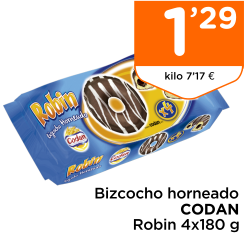 Bizcocho horneado CODAN Robin 4x180 g
