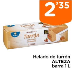 Helado de turr?n ALTEZA barra 1 L
