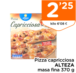 Pizza capricciosa ALTEZA masa fina 370 g