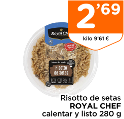Risotto de setas ROYAL CHEF calentar y listo 280 g