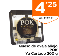 Queso de oveja a?ejo POK Ya Cortado 200 g