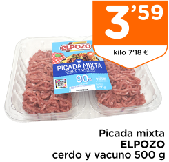 Picada mixta ELPOZO cerdo y vacuno  500 g
