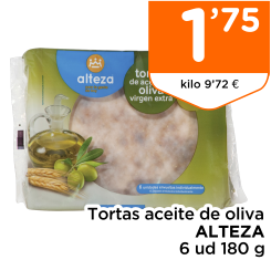 Tortas aceite de oliva ALTEZA 6 ud 180 g