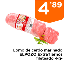 Lomo de cerdo marinado ELPOZO ExtraTiernos fileteado -kg-